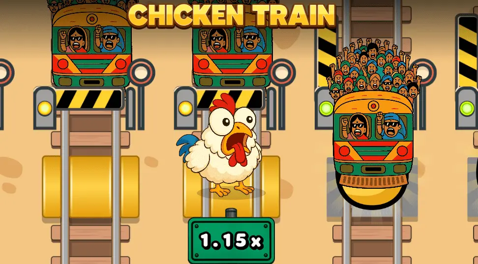 Gambar permainan Ayam vs Kereta Api
